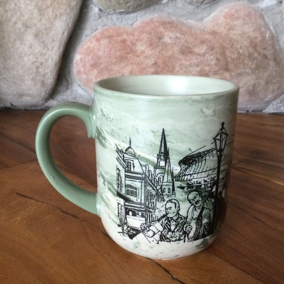 Beautiful Marbled Clay New Orleans Coffee Cup - Picture 2 of 5